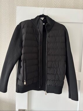 Men's Black Quilted Hybrid Jacket